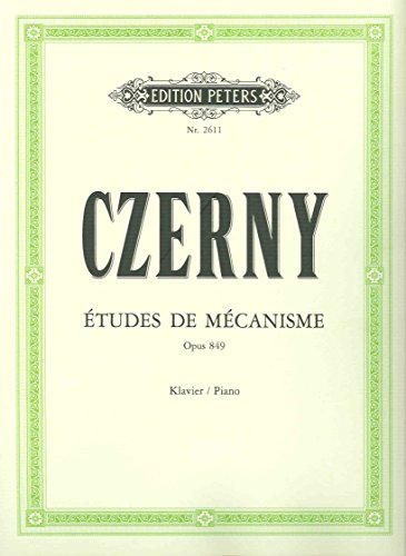 EDITION PETERS CZERNY CARL - 30 STUDIES OF MECHANISM OP.849 - PIANO