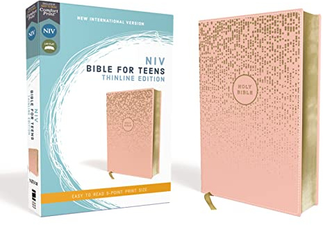 NIV, Bible for Teens, Thinline Edition, Leathersoft, Pink, Red Letter, Comfort Print