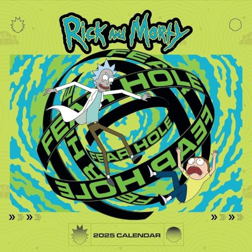 Rick and Morty Kalender 2025 Offizieller Kalender 2025, 12 Monate, original englische Ausführung.