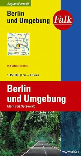 Falk Regionalkarte Berlin und Umgebung 1:150 000 Müritz bis Spreewald