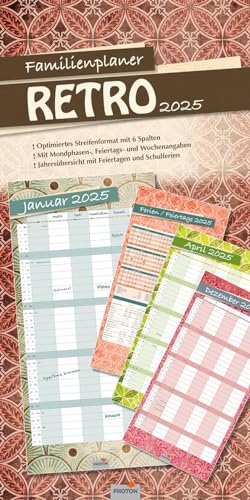 Familienplaner RETRO Kalender 2025