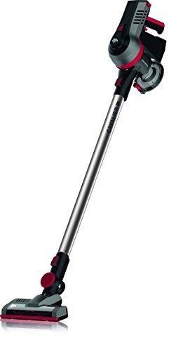 Dirt Devil DD698-1 Cavalier Kabelloser multifunktionaler Akku-Handstaubsauger ohne Beutel (21,6 V Li-Ion, Turbobürste, 3-in-1 Kombidüse) silber/rot