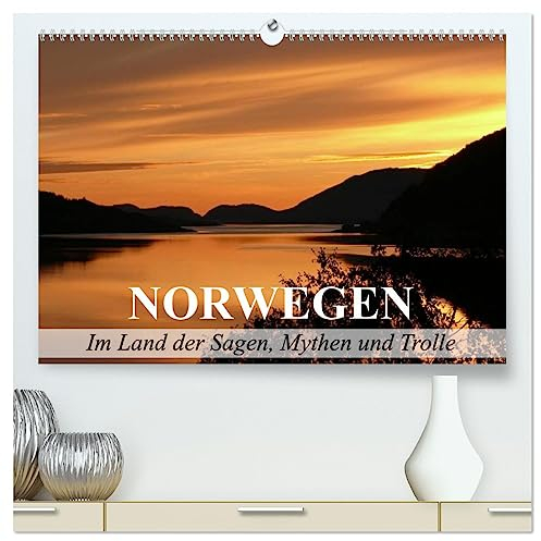 Norwegen - Im Land der Sagen, Mythen und Trolle (hochwertiger Premium Wandkalender 2025 DIN A2 quer), Kunstdruck in Hochglanz: Die landschaftliche Schönheit des Königreiches Norwegen (CALVENDO Natur)