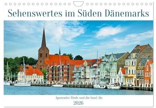 Sehenswertes im Süden Dänemarks (Wandkalender 2026 DIN A4 quer), CALVENDO Monatskalender: Zauberhafte Orte auf der Insel Als und an der Apenrader Förde (CALVENDO Orte)