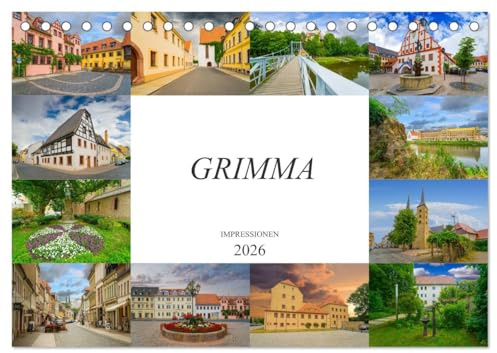 Grimma Impressionen (Tischkalender 2026 DIN A5 quer), CALVENDO Monatskalender: Die Stadt an der Mulde, Grimma (CALVENDO Orte)
