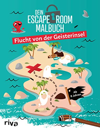 Dein Escape-Room-Malbuch – Flucht von der Geisterinsel: Ab 8 Jahren. Spannende Malrätsel für Kinder. Das perfekte Geschenk für Schulanfang, Geburtstag, Weihnachten oder Ostern