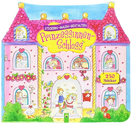 Prinzessinnenschloss - Stickern, Malen, Gestalten: Mit 250 Stickern für Kinder ab 3 Jahren. Mit traumhafte Ausmalmotiven und bunte Aufklebern