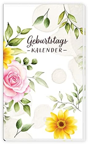 TRÖTSCH - Taschenkalender Geburtstagskalender Blumen | Jahresunabhängiges Geburtstagskalenderbuch | Eintragebuch Geburtstagsplaner | Immerwährend: ... Eintragebuch Geburtstagsplaner