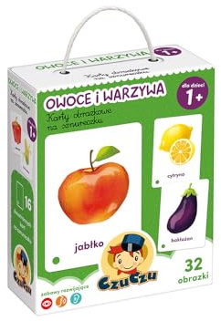 CzuCzu Karty obrazkowe na sznureczku Owoce i warzywa