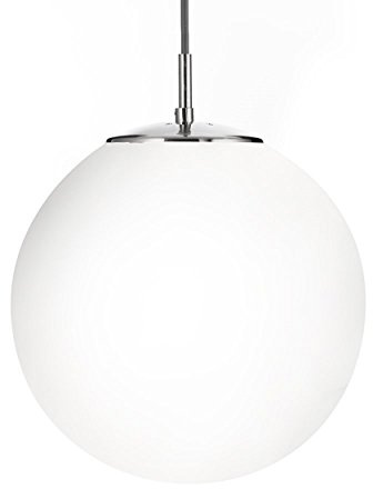 Modern White Opal Glass Globe Ball Globe Pendant Ceiling Light Fitting - LED Compatible