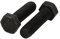 Sourcingmap® 8.8 grado A testa esagonale filettatura M12 x 40 mm completo filettatura sinistra mano nero pezzi