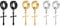 3 Paar Non-Piercing Clip-On-Ohrringe Herren Damen Kreuz Baumel Creolen Ohrclips Ohrringe Set Clips Ohne Ohrloch Ostern Weihnachten