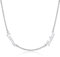 Custom4U Personalisierte 2 Namen Halskette Damen Frauen Namenskette Silberkette Edelstahl mit 46cm+5cm Kette für Mama Freundin Paare