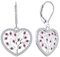 YL Orecchini da donna a forma di albero della vita, in argento Sterling 925, taglio bianco/verde, con zirconi e albero della vita, Argento, Rubino