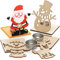 Baker Ross FC286 Weihnachtsbaum Teelichthalter Bastelset aus Holz - 4er Pack, Holzteelichthalter für Kinder zum Basteln und Bemalen, Weihnachtsbastelsets