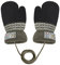 Kinder Doppel Strickhandschuhe Fäustlinge aus Wolle Fausthandschuh Halshandschuhe Plüsch Winterhandschuhe für 1-4 Jahre Kinder (Schwarz-E, One Size)