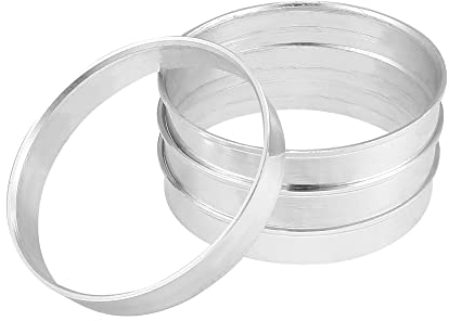 X AUTOHAUX 4 Stück Autonabe Zentrische Ringe 4-teilige Radnaben Zentrierrad aus Aluminiumlegierung Innendurchm. 56.1mm 57,1 mm Silber
