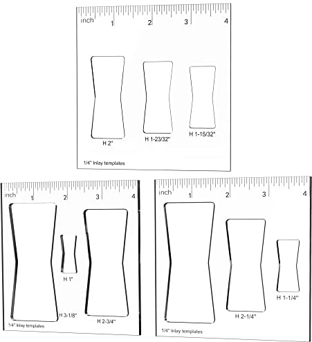 Butterfly Inlay Templates, Router and Decorative Templates for Woodworking, Router Jig Template (3 Pcs Butterfly Inlay Template)