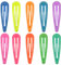 10 Stück Haarklammern Mädchen Bunt, 5 CM Haarspangen Mädchen Kinder Haarspange Snap Bunte Hair Clips Metall Snap Haarclips No Slip, 10 Farben Kinder Haarklammern mit Box für Damen Mädchen