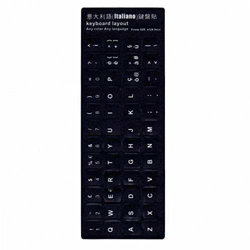 Italienischer Ersatz-Tastaturaufkleber, umweltfreundlich, hautfreundlich, staubdicht, für Zuhause, Reisen für Büro für Laptop (italienisch)
