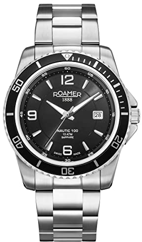 Roamer Herren Uhr Analog Quarz 862844 41 55 20 Nautic 100 Edelstahl