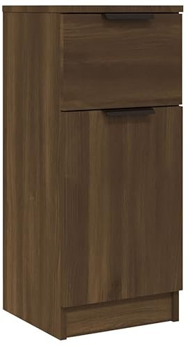 vidaXL Sideboard Kommode Anrichte Schrank Beistellschrank Mehrzweckschrank Standschrank Wohnzimmer Flur Braun Eichen-Optik 30x30x70cm Holzwerkstoff