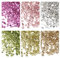 sourcing map 6 Farben Crushed Glass Chips, 1-4mm Unregelmäßiges Glitzer-Metallic-Glas zum Basteln DIY Vasenfüller Epoxidharz-Dekoration 28 g Metallic Bright Color Series