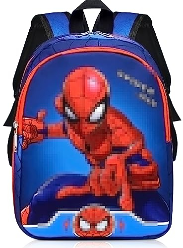 Qooloo Kinderrucksäcke, Rucksack Jungen, Rucksack Kinder Kindergarten Cartoon Kindergarten Rucksack für Baby Jungen Mädchen, für Sport, Reisetasche Blau