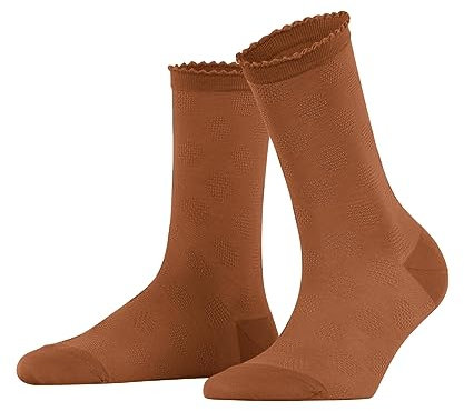 FALKE Damen Socken Bold Dot Nachhaltige biologische Baumwolle einfarbig 1 Paar, Orange (Tandoori 8576), 39-42