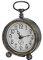 Loberon Uhr Borvin, Nostalgie pur, Klassisches Ziffernblatt, mit Antik-Finish, Hübscher Griff, Zeitmesser, Eisen, Glas, antikschwarz