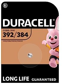 1X Duracell 392/384 (1 Blister Da 1 Batteria) 1 Pila (SR41/V392/V384/SR41W/SR41WS)