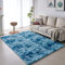 VOFUSHON Wohnzimmer Hochflor Teppich,Shaggy Flur Läufer Teppich Modern Flauschiger Weich Bunte Batik Teppich Groß für Wohnzimmer Deko/Schlafzimmer/Kinderzimmer(Navy blau,80 x 150 cm)