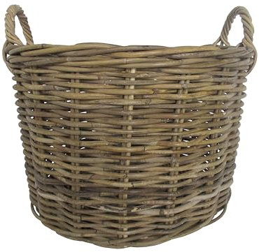 cesto vimini porta legna CM 48x38 H le misure non comprendono i manici portalegna anche porta biancheria intrccio in robusto giunco