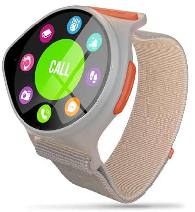 Nickwatch Smart Watch für Kinder mit GPS-Tracker von Nickelodeon - Echtzeit-Tracking - Safe Zone - Notruf-Option - wasserdichtes Robustes Design - Zwei-Wege-Kommunikation - Abonnement erforderlich