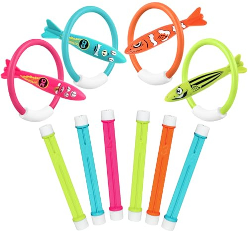 Korlon Tec Pool Toys for Kids Ages 4-8 8-12, Underwater Summer Pool Diving Toys Set Games, Training Dive Swim Water Toy for Boys Girls Adults