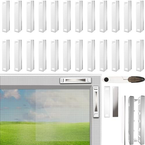 Fliegengitter Fenster Magnet, DIY Insektenschutz Magnetbefestigung Zuschneidbar bis 150 x 130 cm, Einfache Installation Magnet Rahmen, Moskitonetz Fenster ohne Bohren oder Schrauben