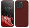 kwmobile Handyhülle für iPhone 15 Pro Hülle, für iPhone 15 Pro Case - Hülle Silikon - kabelloses Laden - Tawny Red
