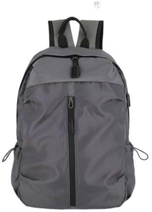 RUNGZ Schulrucksack Rucksack Casual Rucksack Männer Und Frauen Schoolbag Light Travel Rucksack Arbeitstasche-Grau