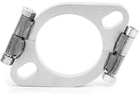 2,5-Zoll-Flansch, Universal-Auspuffflansch aus Stahl, Flach, 63 Mm, Auspuffflansch, Flach, Oval, Geteilt, Reparatur-Ersatzzubehör für Motorräder, Rohre, Turbolader