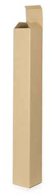 WePack 20 Stück Versandhülsen 650x120x120 mm Versandkarton lang und eckig 1-teilige Design Braun Versandrohr Versandrolle Faltkarton ohne Sperrgutzuschlag