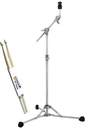 Pearl BC-150S Flatbase Galgen-Beckenständer + keepdrum Drumsticks 1 Paar