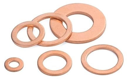 DSZUJTYROP 10PCS 1.5mm Thickness M3 4 5 6 7 8 10 12 13 14 15 16 17 18 20 21mm Copper Washer Solid Gasket Sump Oil Seal for Boat(27x36x1.5mm)