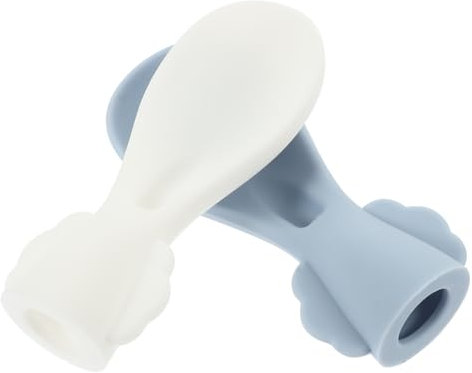 FELTECHELECTR 2stücke Silikon-quetschlöffel Für Babynahrungsbeutel Scoop-funktion Für Fruchtpüreelöffel Als Trainingslöffel Für Kleinkinder Fütterlöffel Für Babynahrung