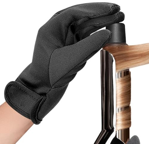 Professional Heat Proof Glove For Hair - Professional Hand Gloves Heat Resistant 5 Fingers Heat Gloves,Non-Slip Reusable Thick Glove Mitt for Hair Styling