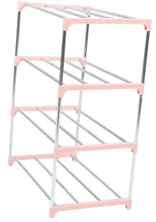 Cabilock Bauen Sie Das Schuhregal Zusammen Schuhregal Aufbewahrungsorganisator Anzeige Einstellbar Stapler Hoher Schuhschrank Garderobenständer Mit Schuhaufbewahrung Schuhkarton Rosa