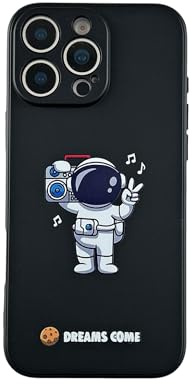 Yonds Queen for iPhone 13 Pro Max Cute Case, Cool Cartoon Astronaut Space Planet Rocket Design Stylish Bumper Cover Soft TPU Protective Anti-Slip Shockproof Case(iPhone 13 Pro Max, Audio)