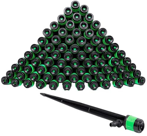 Hogvinnatil Tropfbewässerungssystem, Gartenwässerungssystem | 50 Stücke Bewässerungsspray Tropfemitter,Schnellverbundenes einstellbares Wässerungssystem für Rasenblütenbetten Gemüsegärten