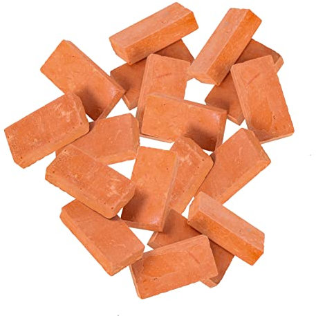 minkissy 20Pcs Miniature Brick Model for DIY Micro Landscaping Decor Rectangle Shape Wall Bricks for Mini Garden Flowerpot Theme Party Decoration Easy to Use for Creating Attractive
