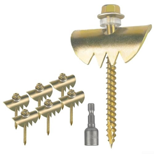 Besshepplo Fence Nails Heavy Duty Wire Fencing Heavy Duty Cat Claw Fastening Kit For Chicken Wire Mesh Garden Post Installation Garden Mesh Wire Installation