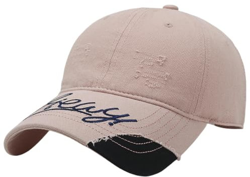 SZKCXBDB Cappello New Era Capo da Baseball - Unisex, Cappellino Regolabile con Buco retrò, Adatto A Sport Estivi Casual Esterni Punta di Sole Punta-Rosa